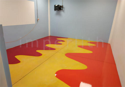 Piso epóxico decorativo